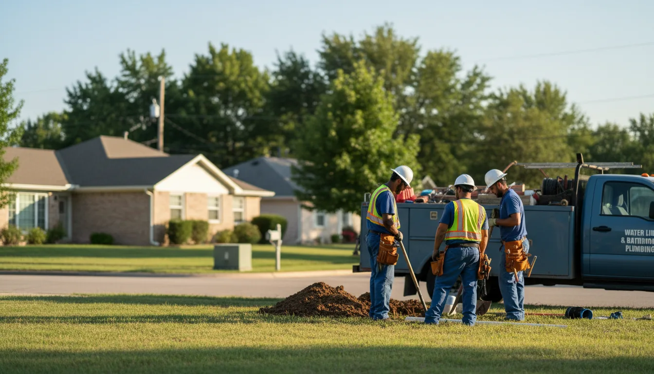 Residential water line and bathroom plumbing service in Unionville Center, OH